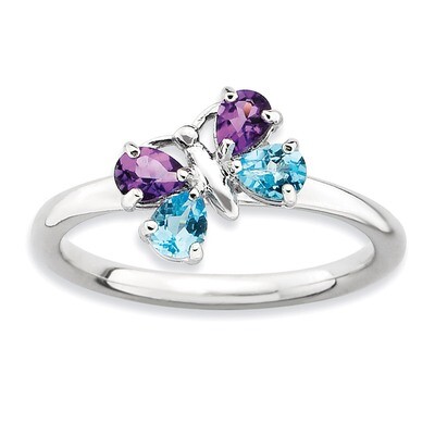 BT &amp; AM Butterfly Ring - Sterling Silver Polished QSK606, MPN: QSK606, 886774157122