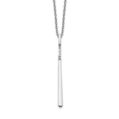 White Ice .015Ct. Diamond Necklace Sterling Silver QW463-18, MPN: QW463-18, 191101479625