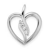 Si1/Si2, G H I, Open Heart Pendant 14k White Gold Lab Grown Diamond PM6918-009-WLG, MPN: PM6918-009…