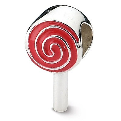 Enameled Lollipop Bead - Sterling Silver QRS1884, MPN: QRS1884, 883957310800