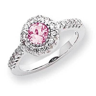 5mm Pink Sapphire Diamond Ring 14k White Gold X9641SP_AA, MPN: X9641SP_AA, 883957372426