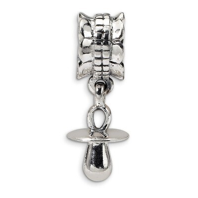 Baby Pacifier Dangle Bead - Sterling Silver QRS488, MPN: QRS488, 883957723921