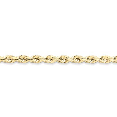6mm Handmade Diamond-cut Rope Chain 24 Inch 10k Gold 10K040-24, MPN: 10K040-24, 886774400150