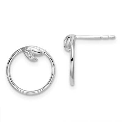 White Ice .015Ct. Diamond Earrings Sterling Silver QW457, MPN: QW457, 191101479687
