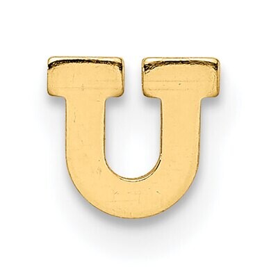 Die Struck Letter U 14k Yellow Gold YG2220U, MPN: YG2220U,