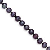 7-8mm Black Cultured Near Round Pearl Necklace 18 Inch 14k Gold BPN070-18, MPN: BPN070-18, 81547901…