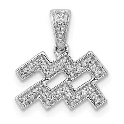 Aquarius Pendant 14k White Gold Diamond PM4112-011-WA, MPN: PM4112-011-WA, 883957297712