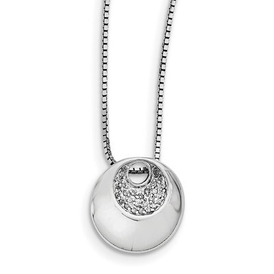 .09Ct. Diamond Necklace Sterling Silver QW277-18, MPN: QW277-18, 883957504599
