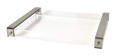 Tizo Acrylic Lucite Tray Silver Handles HA214SLTY, MPN: HA214SLTY,