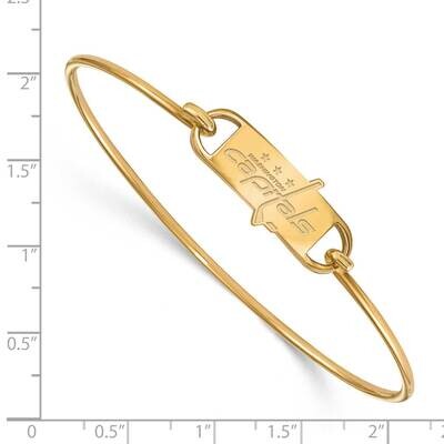 NHL Washington Capitals Small Center Wire Bangle Gold-plated Sterling Silver GP014CAP-7, MPN: GP014…