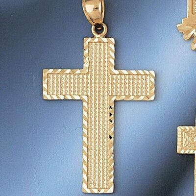 Dazzlers Jewelry Cross Pendant Necklace Charm Bracelet in Yellow, White or Rose Gold 7964, MPN: DZ-…