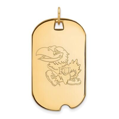 University of Kansas Large Dog Tag 14k Yellow Gold 4Y024UKS, MPN: 4Y024UKS, 886774877129