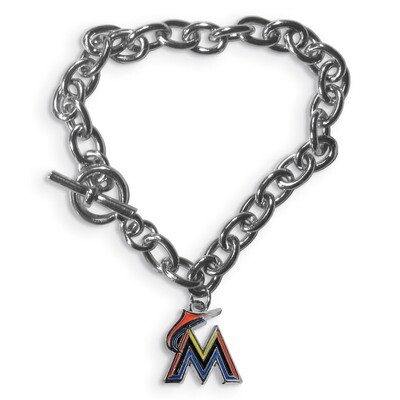 MLB  Miami Marlins Charm Chain Bracelet Siskiyou Buckle GC5368