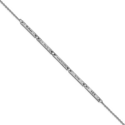 Brushed 5 Station Diamond Bracelet 7 Inch 10k White Gold 10XNA1181/5W, MPN: 10XNA1181/5W,