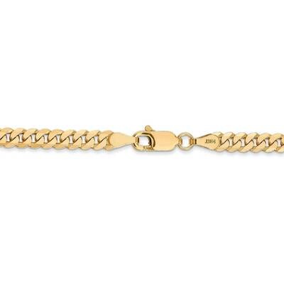 28 Inch 3.2mm Beveled Curb Chain 14k Yellow Gold FBU100-28, MPN: FBU100-28, 886774561417