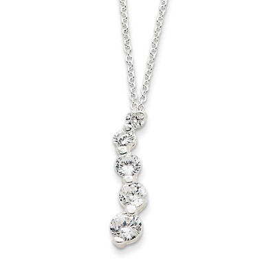 18 Inch Journey Necklace Sterling Silver Diamond QG2642-18, MPN: QG2642-18, 723252553741