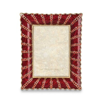 Jay Strongwater Blair Ruffled Edge 5 x 7 Inch Frame SPF5780-224, MPN: SPF5780-224,