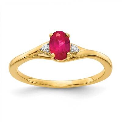 Ruby Ring 14k Gold Diamond RM5748-RU-003-YA, MPN: RM5748-RU-003-YA, 883957720012