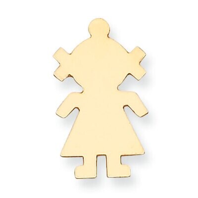 Girl with Eyelet Stamping 14k Yellow Gold YG1385, MPN: YG1385,