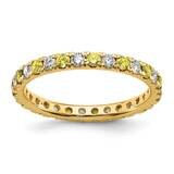 Si1/Si2 G H I &amp; Created Yellow Sapphire Eternity Band 14k Gold Lab Grown Diamond ET0049-CYS-050-7YL…