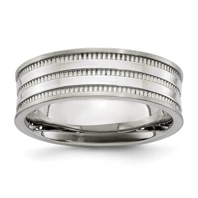 Beaded 7mm Band Stainless Steel Polished SR673-10, MPN: SR673, 191101875885