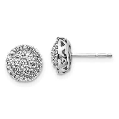 Cluster Earrings 14k White Gold Diamond EM5462-050-WA, MPN: EM5462-050-WA, 883957663999