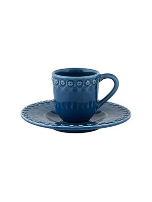Bordallo Pinheiro Pinheiro Fantasy Coffee Cup And Saucer Blue 65025311, MPN: 65025311, 5600876076519
