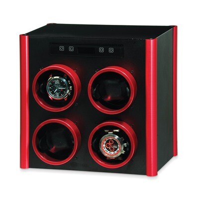 Rotations Black &amp; Red Metal Quad Watch Winder GM8469, MPN: GM8469, 886774579399