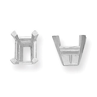 Emerald Center Head With Pad 3.5 X 2.5mm Setting 14k White Gold WG204-1, MPN: WG204,