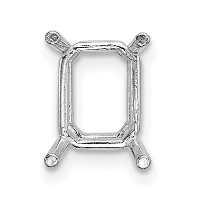 Emerald Wire 4 x 3mm Setting 14k White Gold WG206, MPN: WG206,