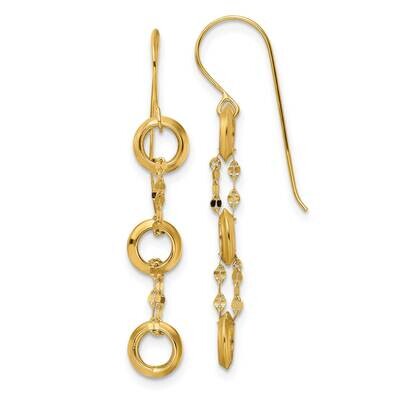 Three Circle Dangle Earrings 14k Gold TF2162, MPN: TF2162, 883957993041