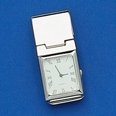 Nickel-plated Watch with White Face Money Clip  GL8782, MPN: GL8782, 788089057145
