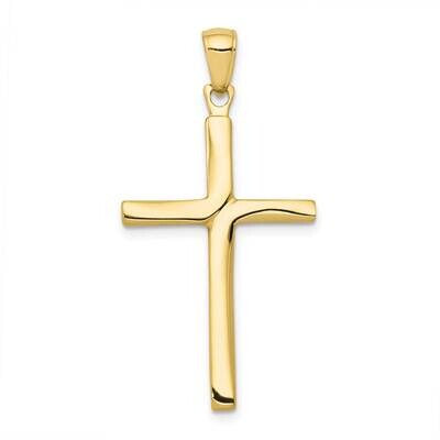 Satin Finish Accent Stick Cross Pendant 10k Gold 10C4219, MPN: 10C4219,