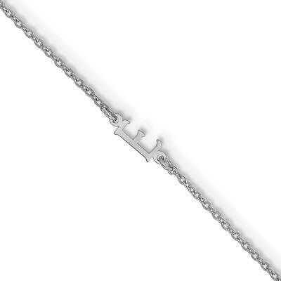 Cutout Initial 7.5 Bracelet Sterling Silver Rhodium-plated XNA726SS, MPN: XNA726SS,