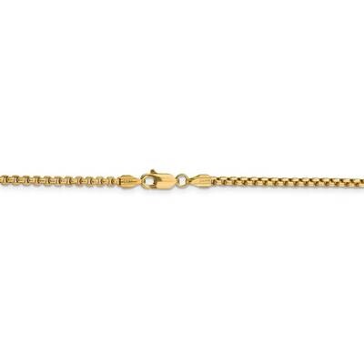 30 Inch 2.45mm Hollow Round Box Chain 14k Yellow Gold BC142-30, MPN: BC142-30, 886774571287