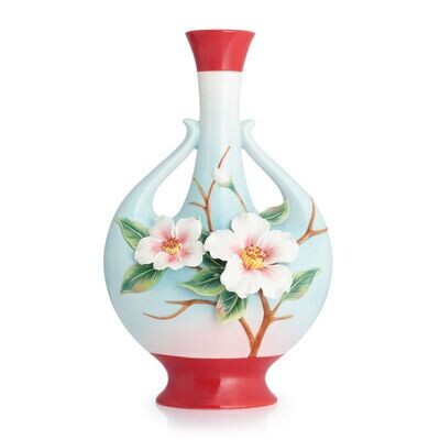 Franz Porcelain Everlasting Love Camellia Large Vase FZ02884, MPN: FZ02884,