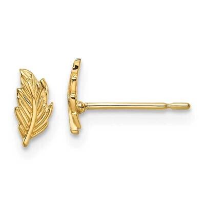 Leaf Post Earrings 14k Gold GK1128 by Madi K, MPN: GK1128, 883957974880