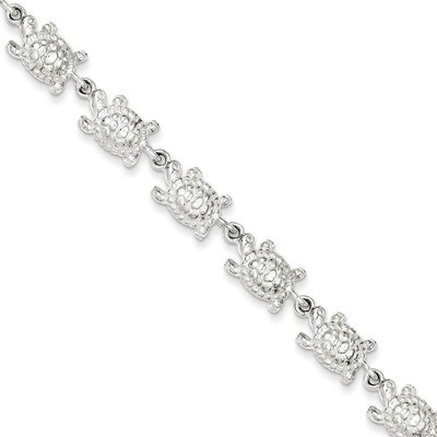 7 Inch Turtles Bracelet Sterling Silver QG843-7, MPN: QG843-7, 883957951454