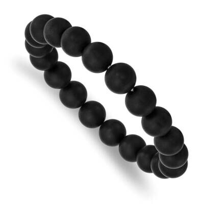 Black Agate Beaded Stretch Bracelet SRB2872, MPN: SRB2872, 191101859168