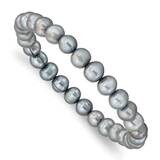 6-7mm Grey Stretch Bracelet Freshwater Pear QH5459, MPN: QH5459, 883957981611