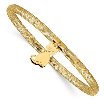 Cat Stretch Mesh Bracelet 14k Gold SF2750, MPN: SF2750, 191101982637