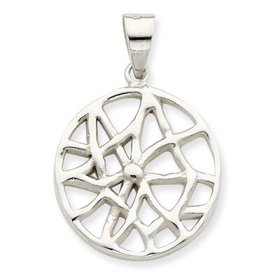 Polished Circle Pendant Sterling Silver QP1922