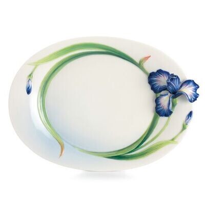 Franz Porcelain Eloquent Iris Flower Dessert Plate FZ02494, MPN: FZ02494, 810524017305