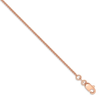 9 Inch 1mm Solid Polished Spiga Chain 14k Rose Gold RSC40-9, MPN: RSC40-9, 886774609942
