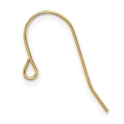 .021 inch Wire Shepherd Hook Component 14k Yellow Gold YG2745, MPN: YG2745,