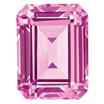 Created Sapphire Pink 7X5mm Emerald Cut Gemstone CS-0705-OCE-PK, MPN: CS-0705-OCE-PK, 883957999289