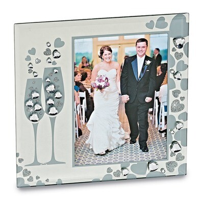 Glass Sparkling Toasting Flutes 5 x 7 Inch Photo Picture Frame GM14668, MPN: GM14668, 47105232011