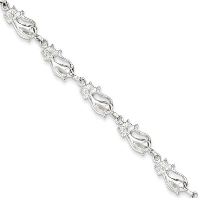7 Inch Cats Bracelet Sterling Silver QA7-7, MPN: QA7-7, 883957902982