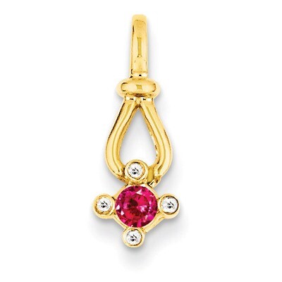 1 Birthstone Family Jewelry Diamond Semi-Set Pendant 14k Yellow Gold XMP26/1, MPN: XMP26/1, 8839574…