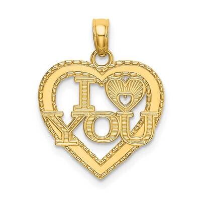 I Heart You Charm 14k Gold D3874, MPN: D3874, 637218025497